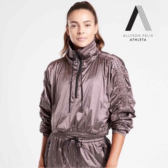 Athleta Allyson Felix legend luxe crop half zip jacket - Picture 1 of 3